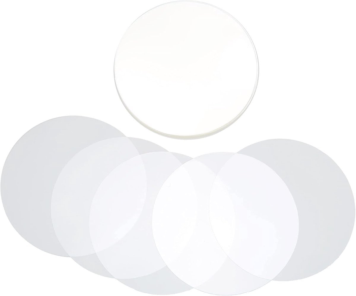 100 Stuks Transparante Badge-beschermfolie, PVC-doorzichtige Film voor Ronde Badge-knop, Cirkel Beschermende Transparante Badge-film voor Het Maken van Badges, Koelkastmagneet,