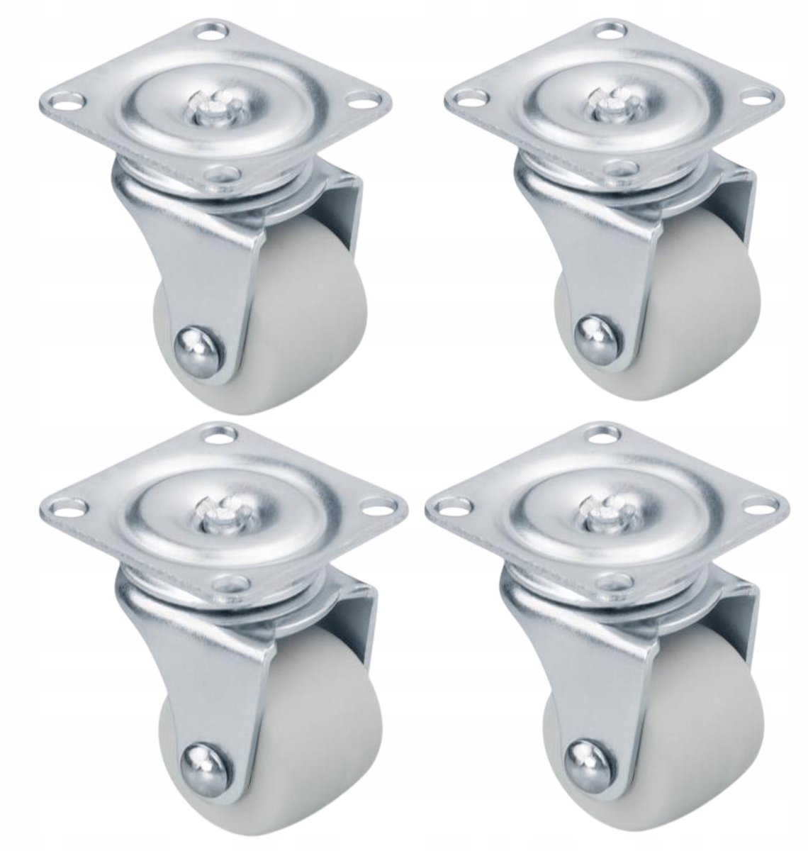 30 mm draaibaar rubberen meubelwiel met lager