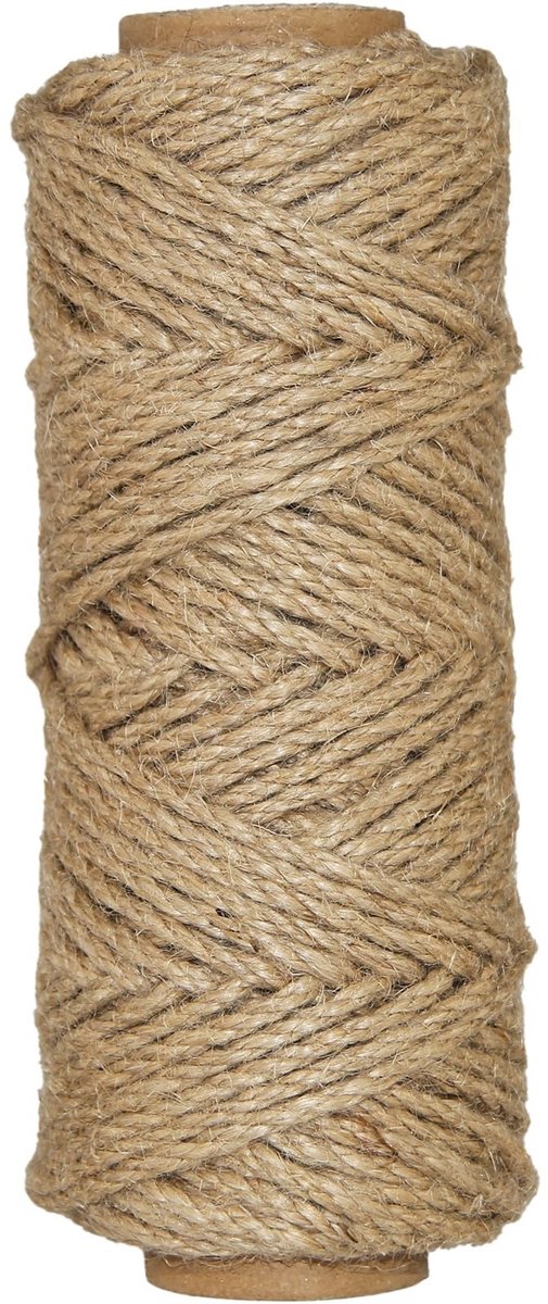 SolidKeus - Natuurlijk Jute Touw 4 mm x 50 m voor Ambachten en Tuinieren