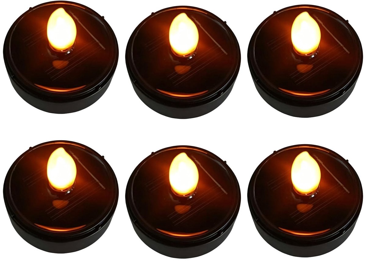 SolidKeus - Set van 6 Solar LED Theelichten voor Buiten