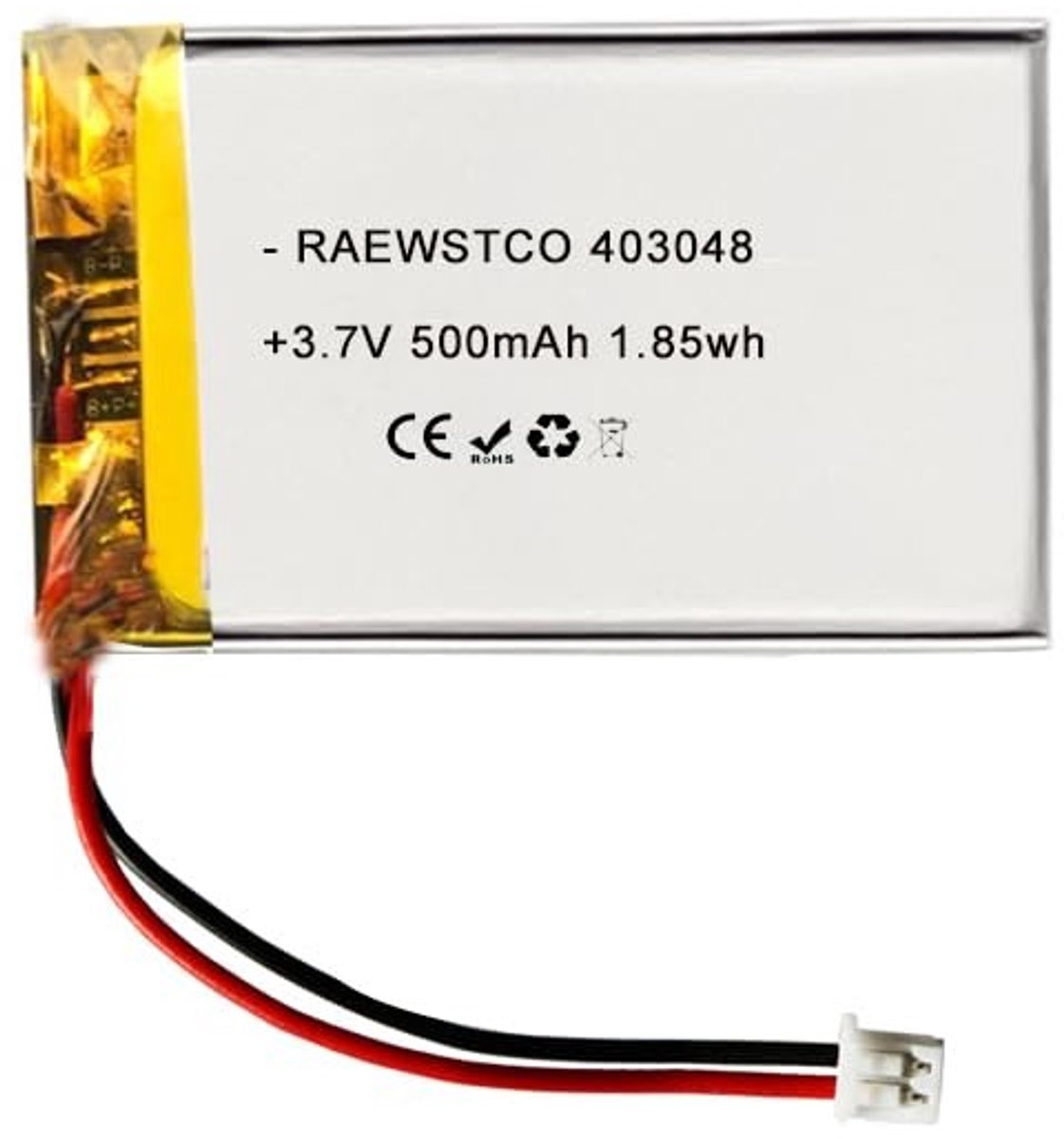 SolidKeus - Lithium Batterij 3,7V 500mAh voor Schoonheidsapparaten