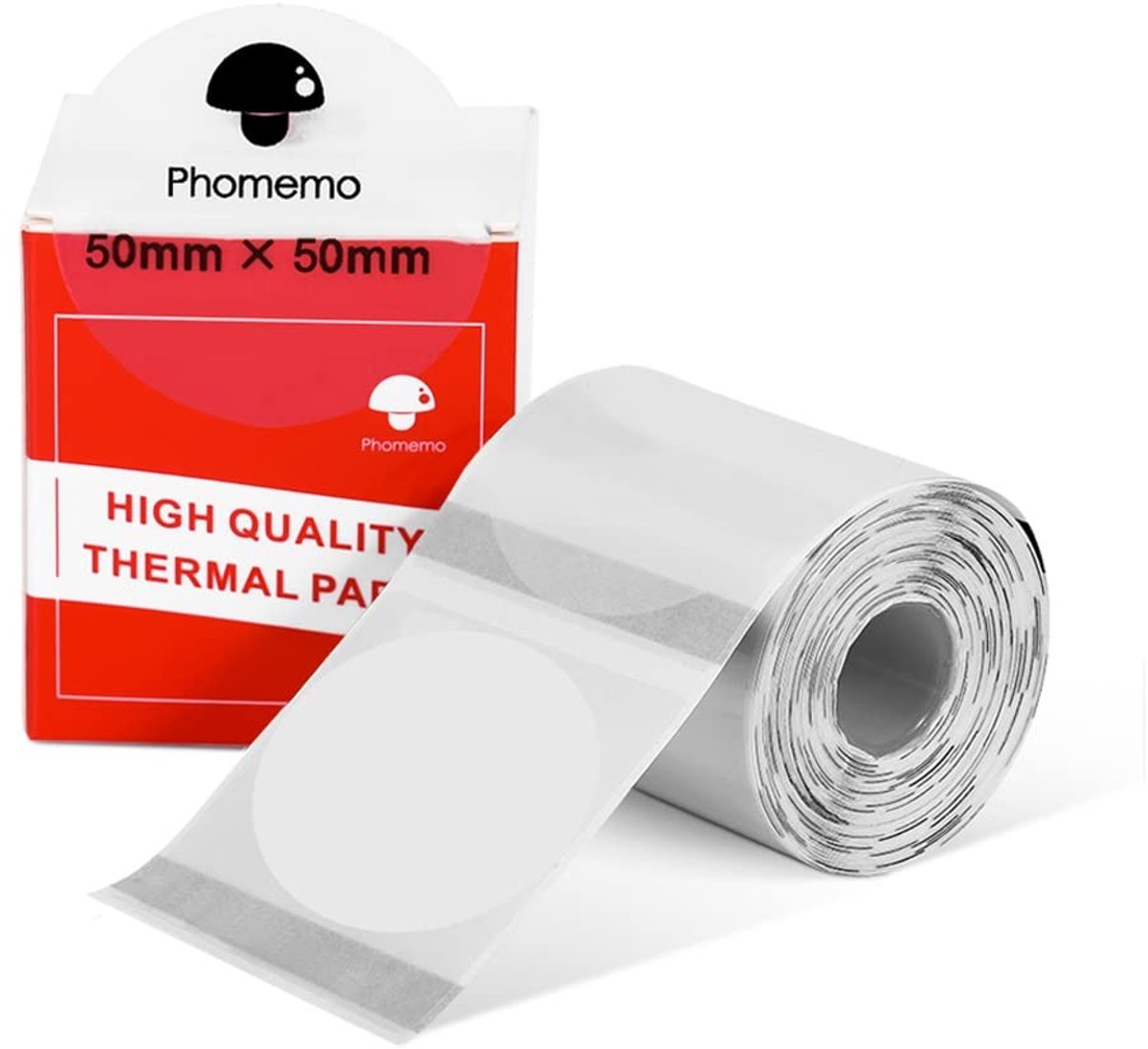 SolidKeus - Transparante Ronde Labels 50mm x 50mm voor Labelprinters