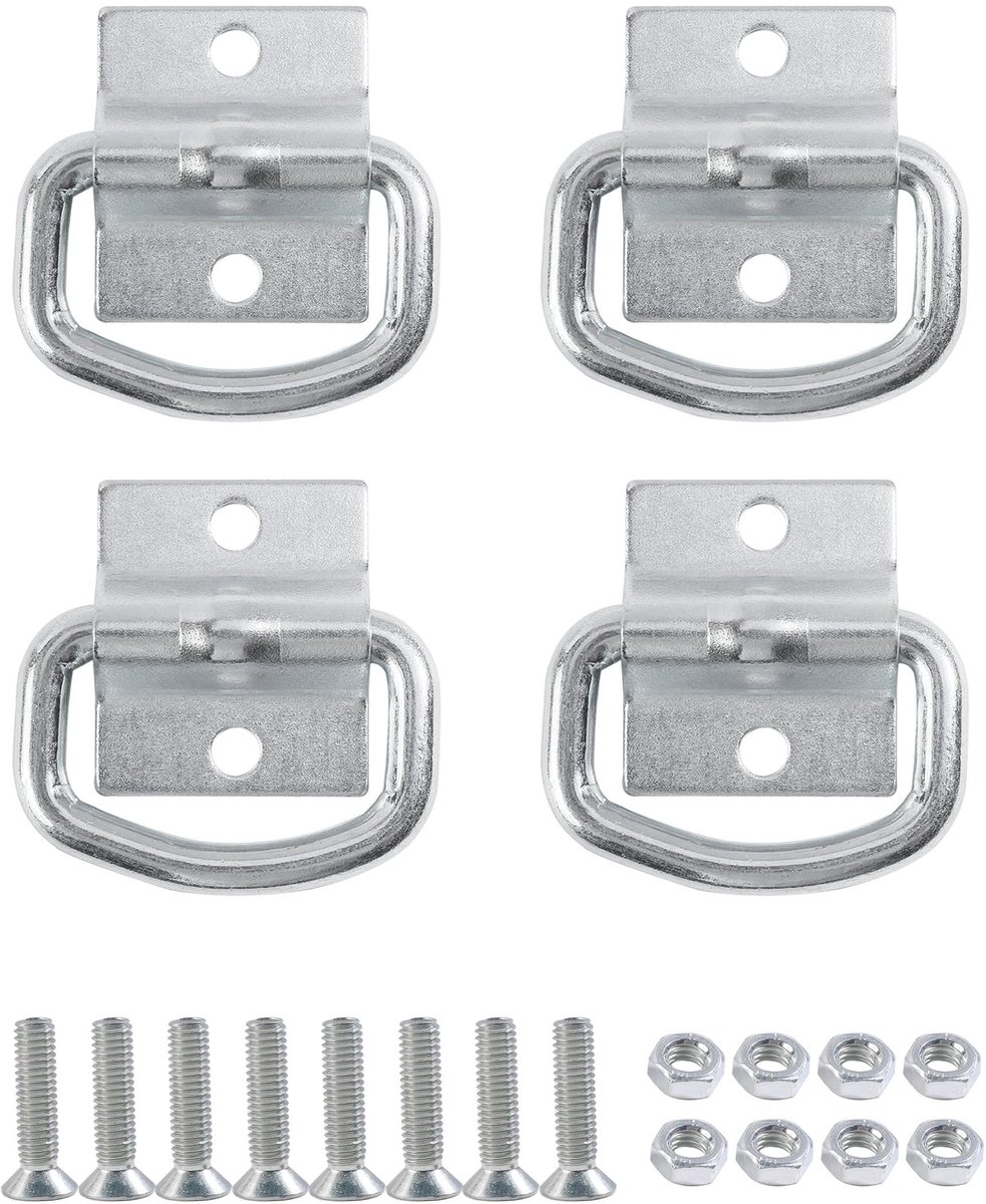 SolidKeus - Set van 4 Aanhangerhaken en Montagebeugels