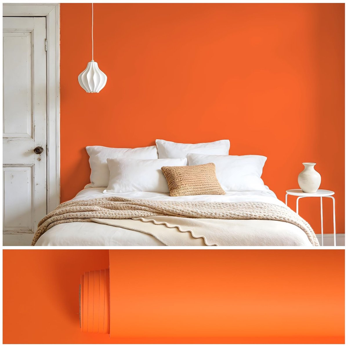 SolidKeus - Zelfklevende Oranje Behangfolie voor Meubels en Decoratie