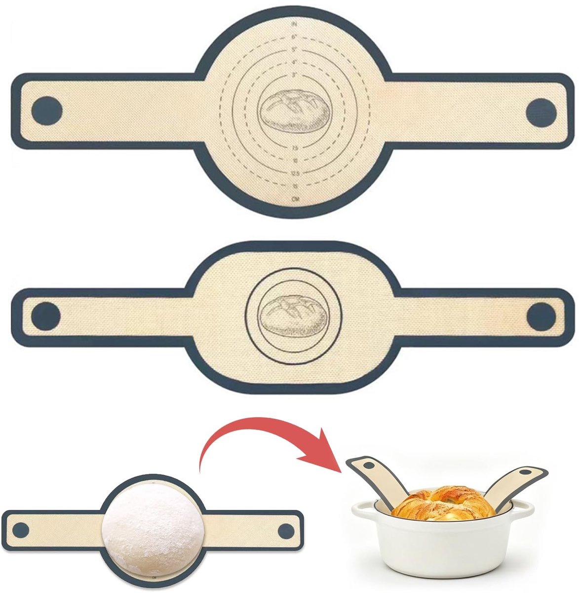 SolidKeus - Herbruikbare Bakmatten met Hittebestendige Handgrepen