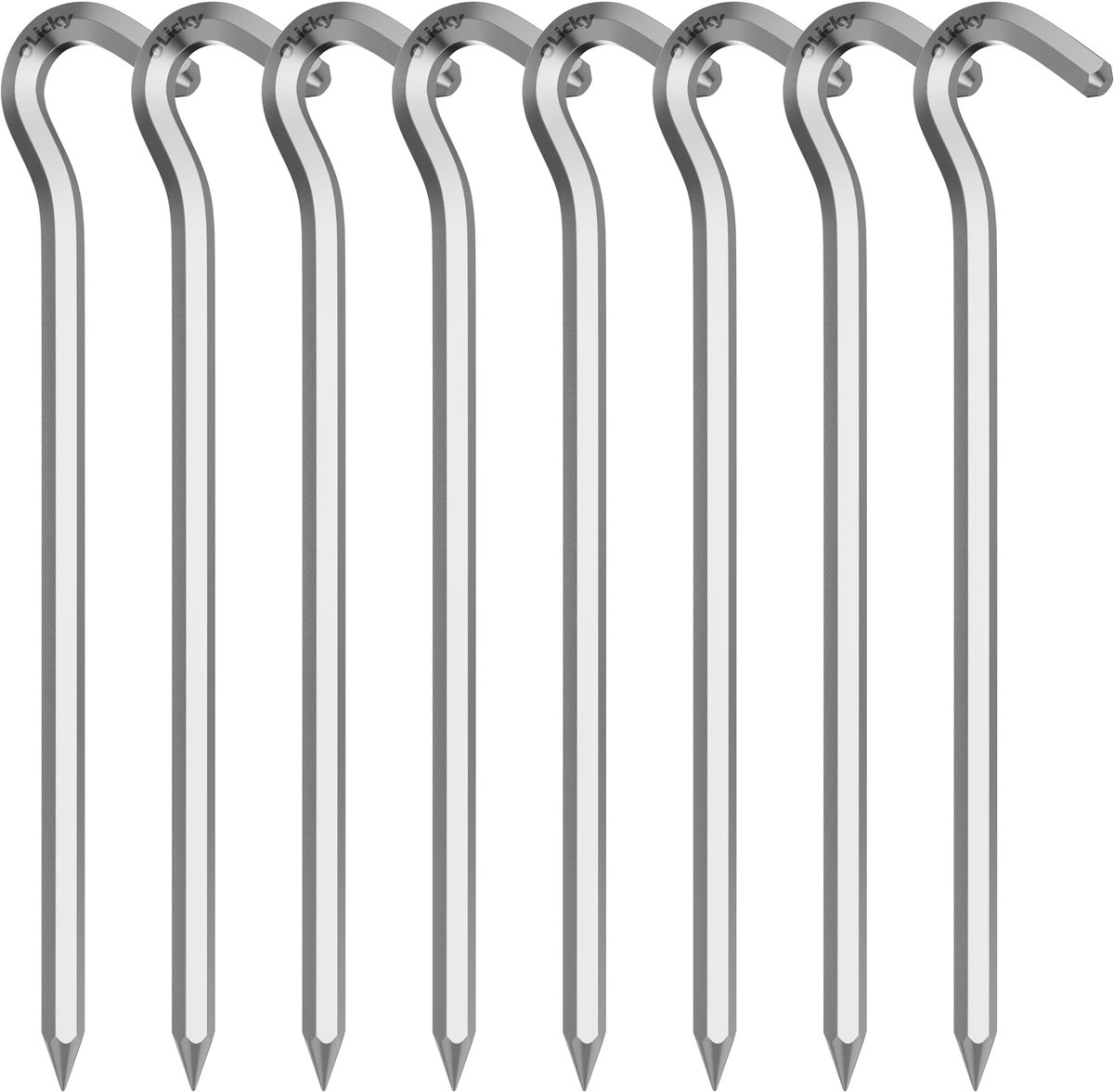 SolidKeus - 8 Stuks Aluminium Tent Pegs voor Camping en Tuin