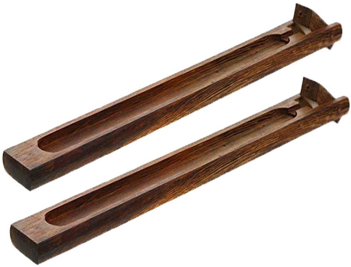 SolidKeus - Set van 2 Bamboe Houten Wierookhouders