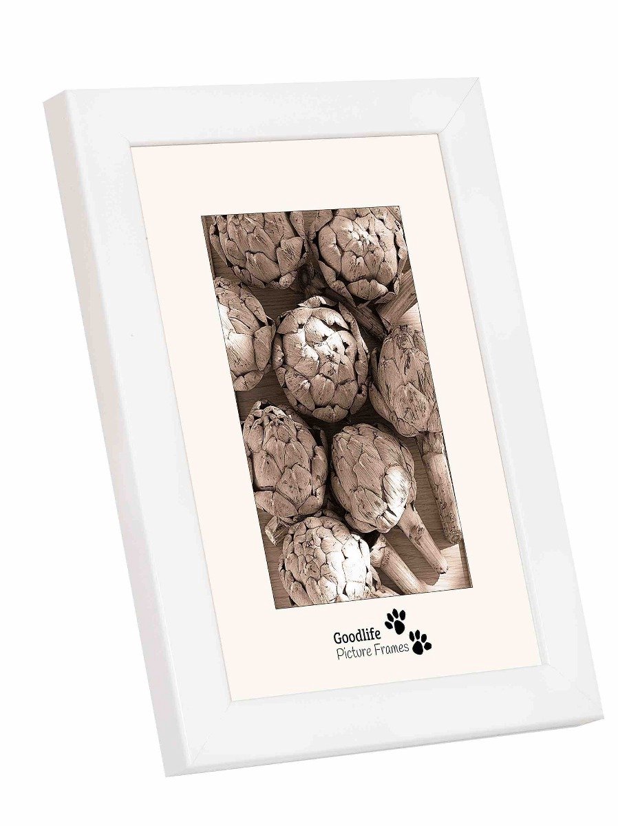 Houten Fotolijst Piano Wit Hoogglans-30x90 - Helderglas - Breedte profiel is 30 mm - Goodlife Picture Frames
