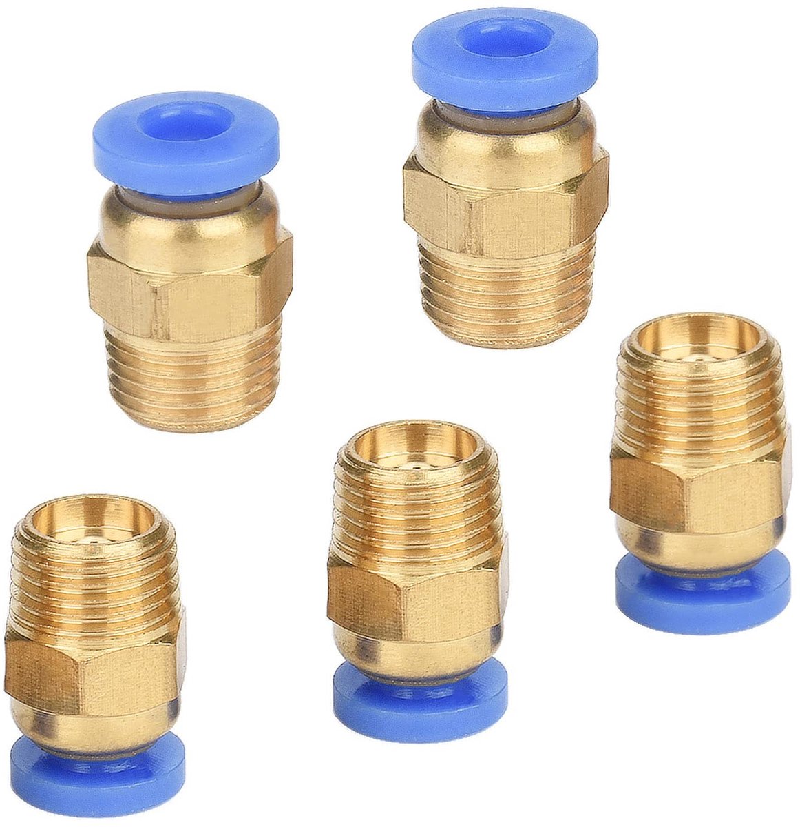 SolidKeus - Set van 5 Pneumatische Verbinders G1/8" x 4mm