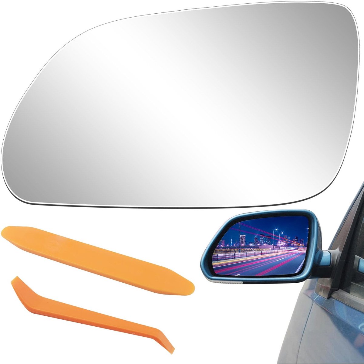 SolidKeus - Vervangende Spiegels Glas voor VW Polo en Skoda Octavia