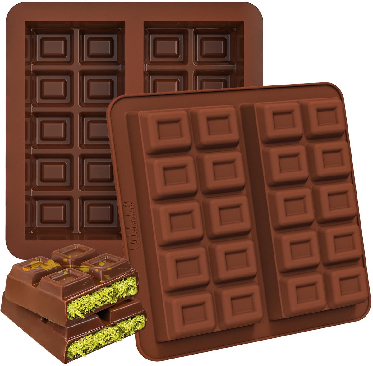 SolidKeus - Silicone Chocoladevormen Set van 2
