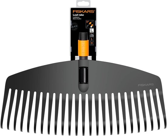 Leaf rake tool head 25 teeth width: 50 cm plastic teeth black/orange — afbeelding 4