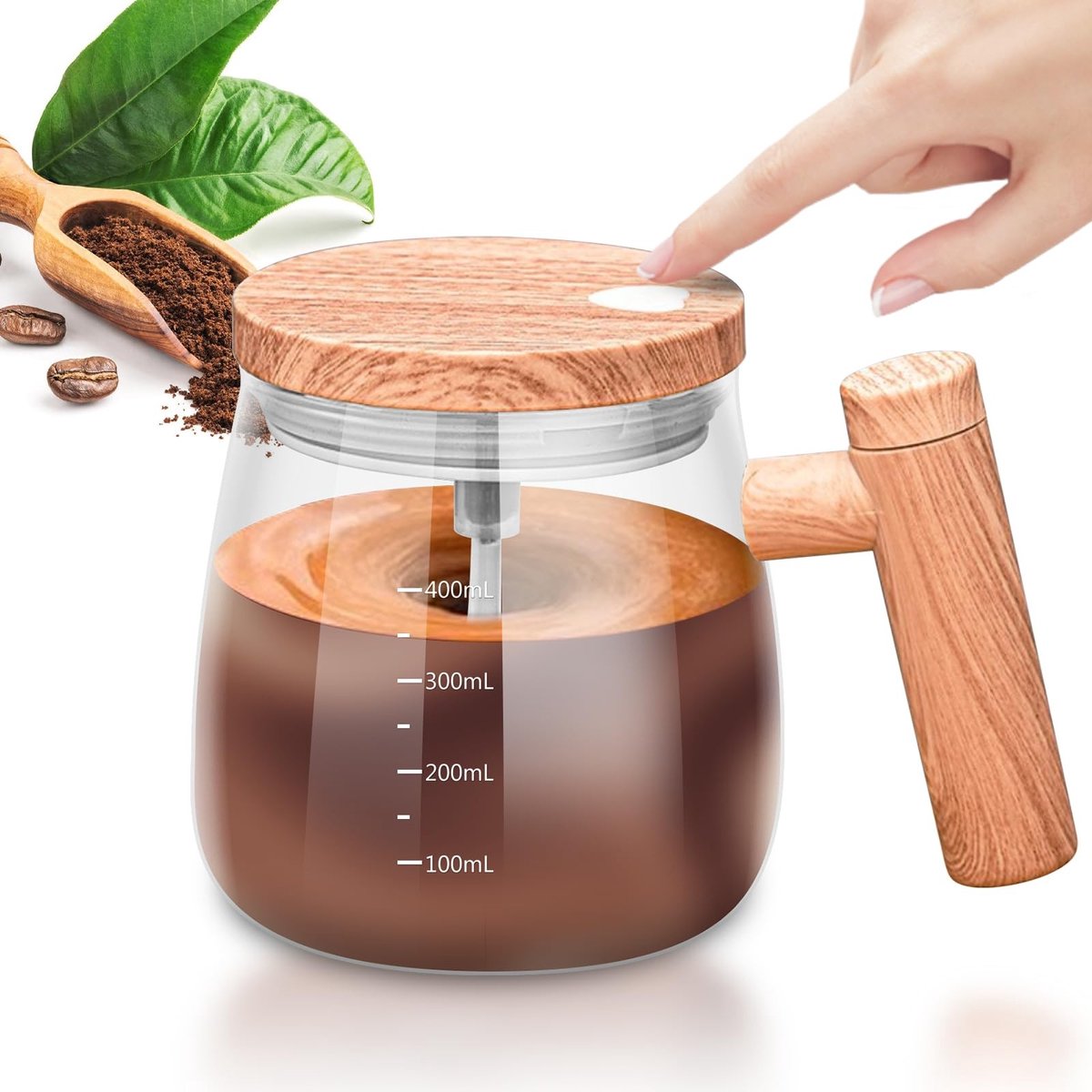 SolidKeus - Zelfroerende Koffiemok met Dekseltje