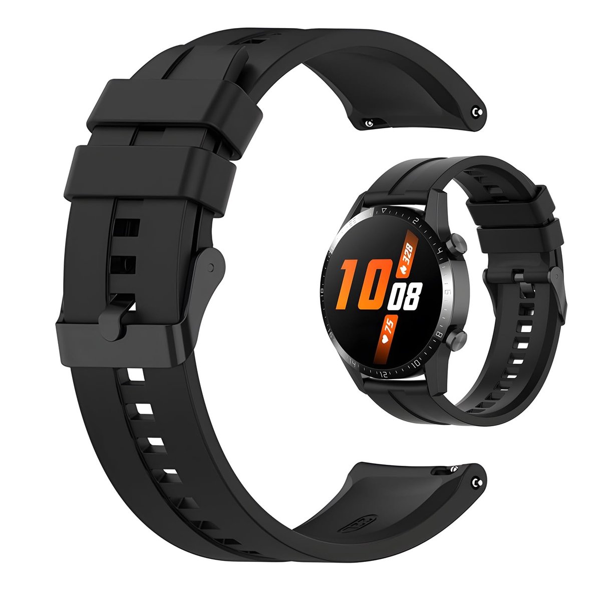 SolidKeus - Silicone Vervangband voor Watch GT2 46mm en GT3