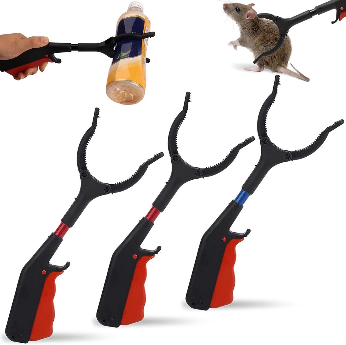 Grijptangen,Tuin Grabber Stick Pick-up Tool Grabber Reaching voor Gehandicapten Tuingrijper Grijper Gereedschap Vuilnisopvanger Vuilnisplukker Prullenbak Tangen Pick-up Gereedschap(3 Stukken)
