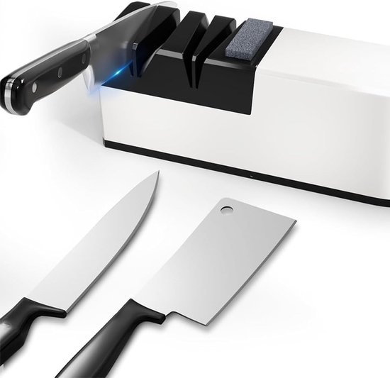Elektrische messenslijper, 5-in-1 messenslijpsysteem met rechte messen, professionele diamantslijper — afbeelding 2
