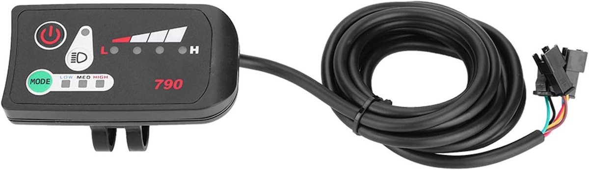 SnelShoppen - LED Display voor Elektrische Fiets 24V, Waterdicht LED Display Paneel, KT Controller Geschikt, 790, Handvat 22.2 mm