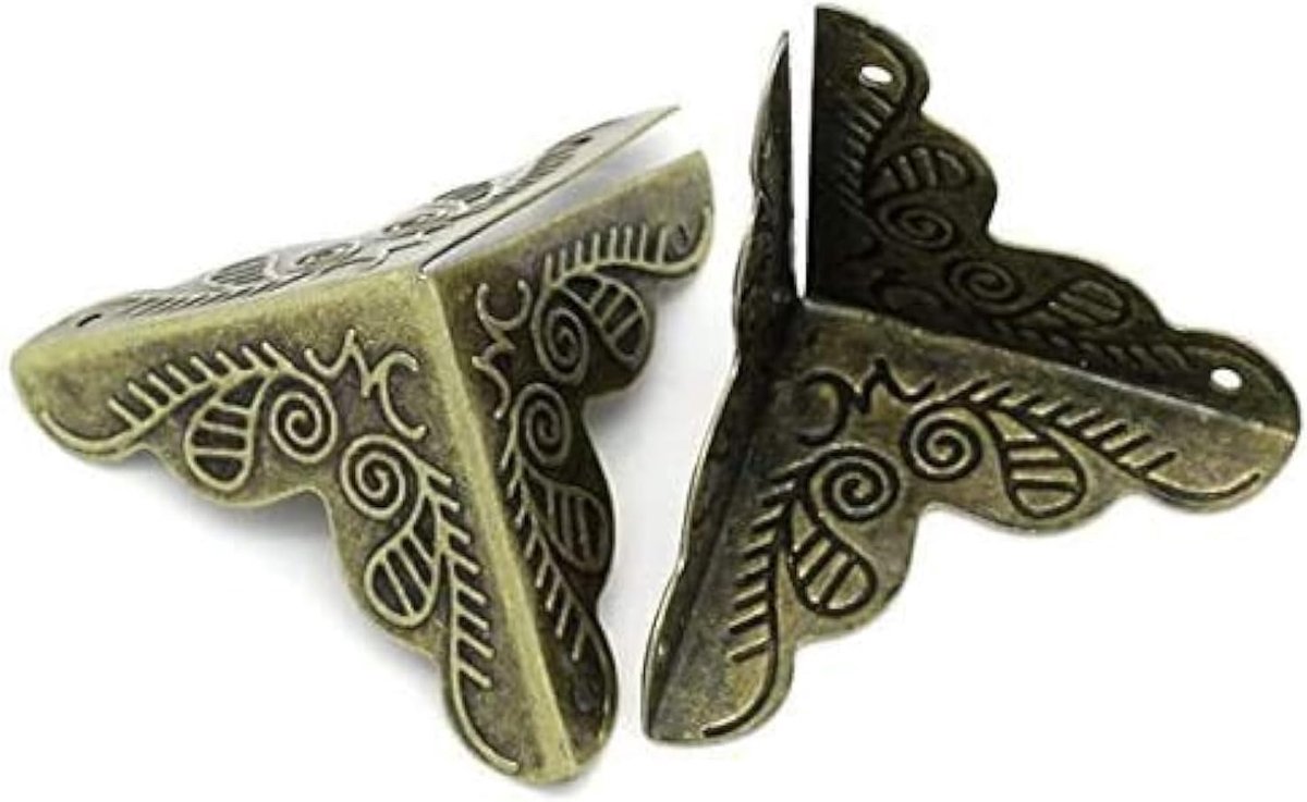 50 stks 25mm Antieke Stijl Legering Meubels Decoratieve Driehoek Doos Hoekbeschermer Guards Pads Bureau Rand Covers