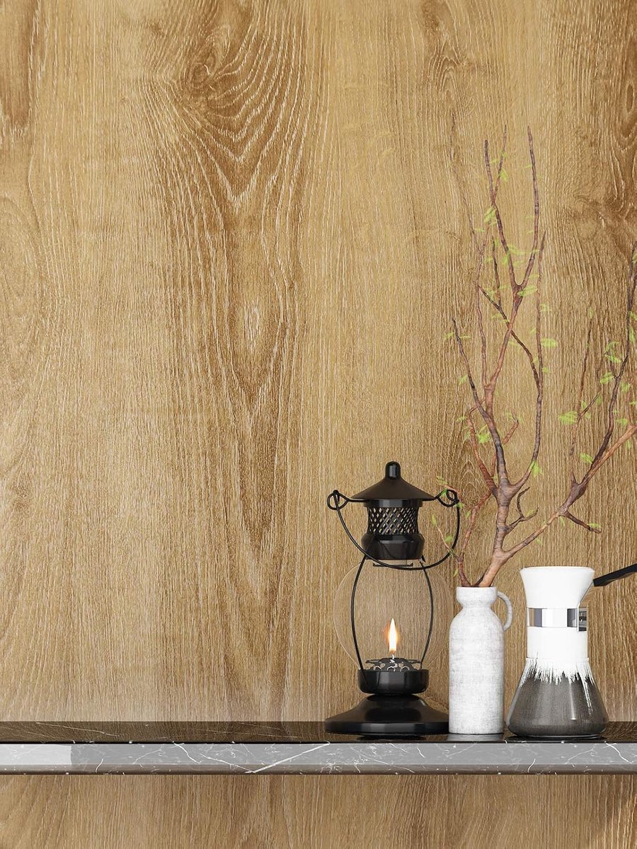 Plakfolie, waterdichte meubelfolie, houtlook, keuken, woonkamer, slaapkamer, zelfklevend, werkblad, houtbehang voor meubels, 60 cm x 10 m