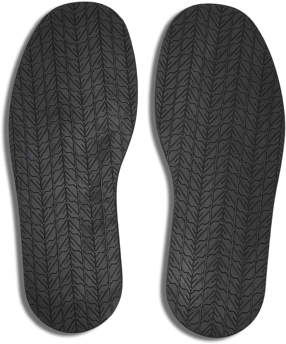 1 paar laarszolen, vervangende volledige zolen, 32 cm lang, 12,9 cm breed, schoenbodem, volledige zool, reparatie, vervanging, anti-slip rubber (zwart)