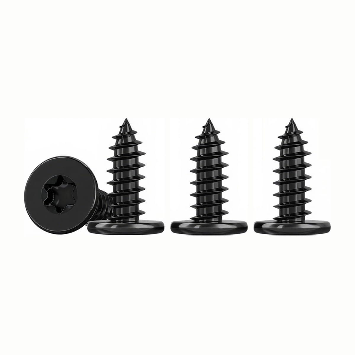 Roestvrijstalen Schroeven Hout Zwart M4 X 10 mm, 50 Stuks Schroeven Met Platte Kop Roestvrij Staal A2 V2A Plaatschroeven Ideaal Voor Binnen- En Buitentoepassingen