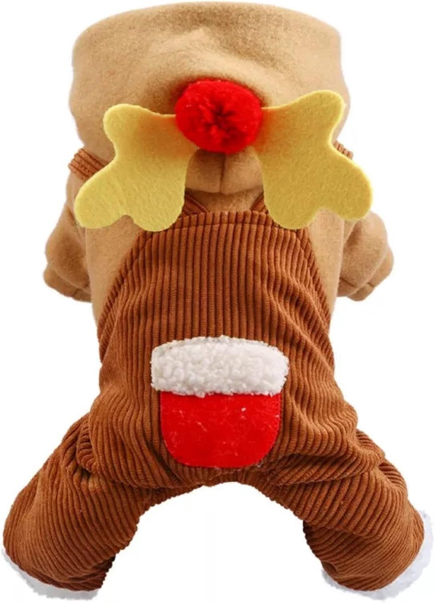 Hondenkleding Kerst Dikke Rijbroek Jumpsuit Puppy Hoodie Winter Hondenkleding voor Chihuahua Kleine Medium Hond Halloween