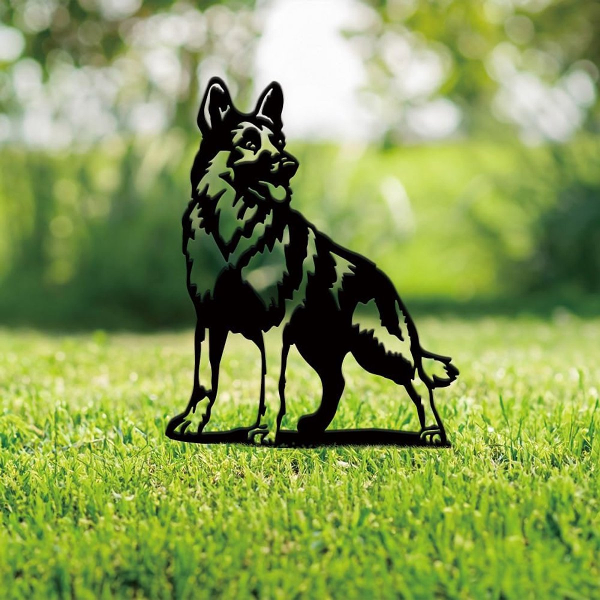 Hond Tuin Decor Herder Yard Stakes Metalen Tuin Ornament Zwart Silhouet Outdoor Decor Dieren Decoratieve Tuin Art Standbeeld voor Gazon Patio Decoraties Gift voor Tuinders