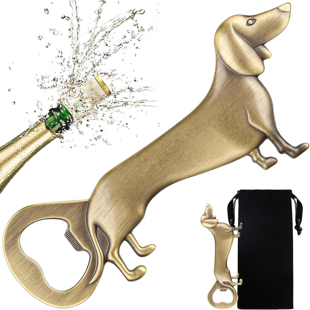 Teckel flesopener, geschenken, decoratie verjaardags- en kerstdagen, biergeschenken voor mannen en vrouwen, papa, vaderdagcadeau, Teckel kerstversiering