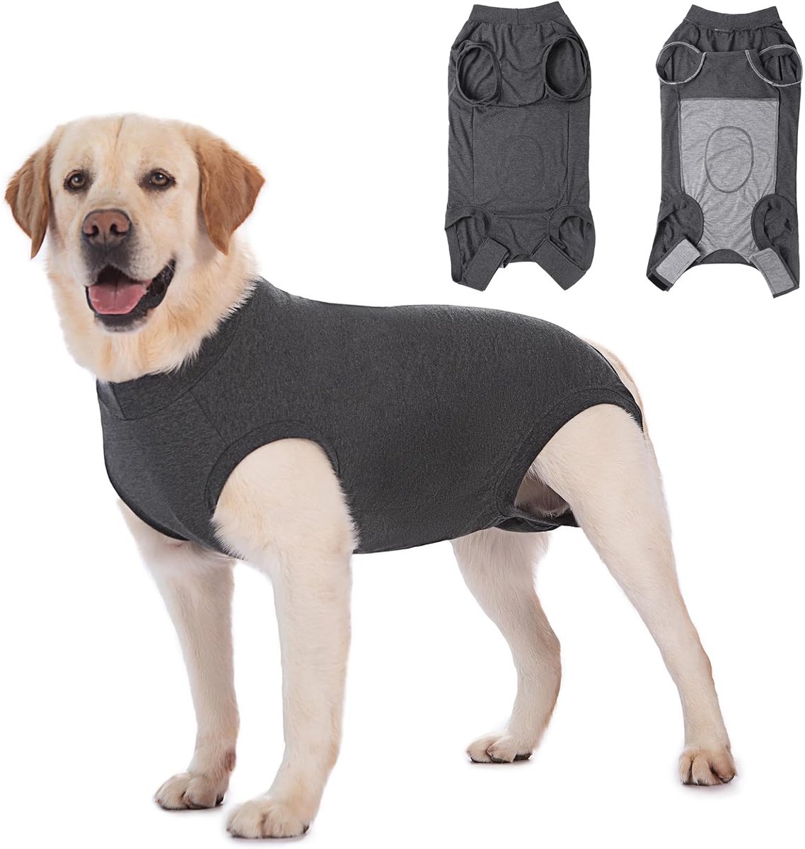 Na operatie, lekbescherming, op lichaam, castratie, rede, medisch huisdiershirt, eendelig, wondbeschermpak voor honden met klittenbandsluiting, alternatieven