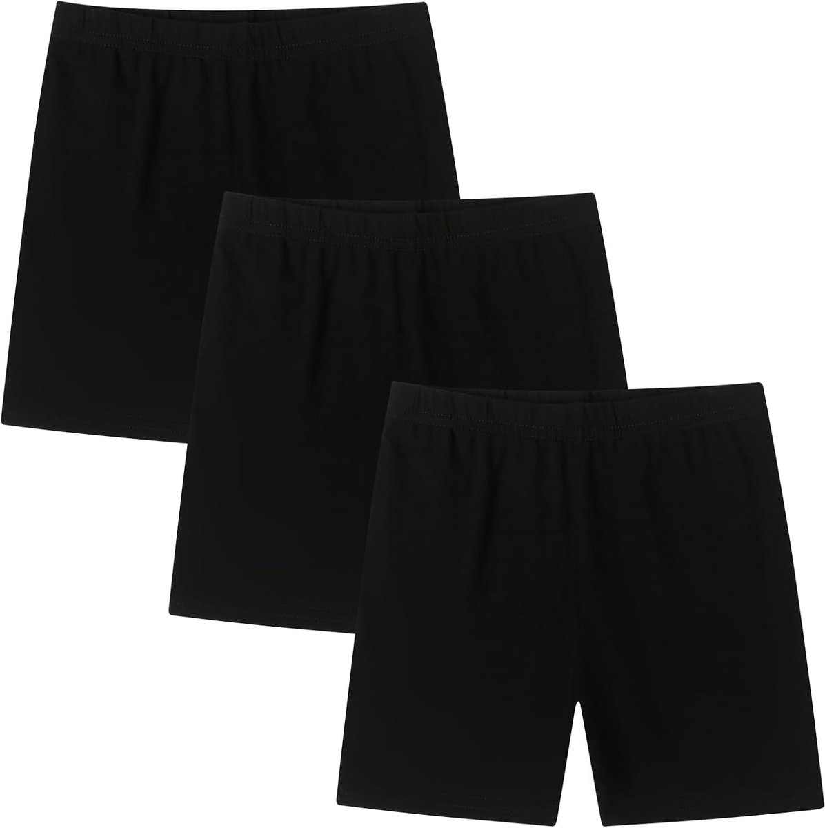 Fietsbroek voor meisjes, sportbroek, korte leggings, sportshorts, katoen, zomerbroek, 5-14 jaar, 3 paar