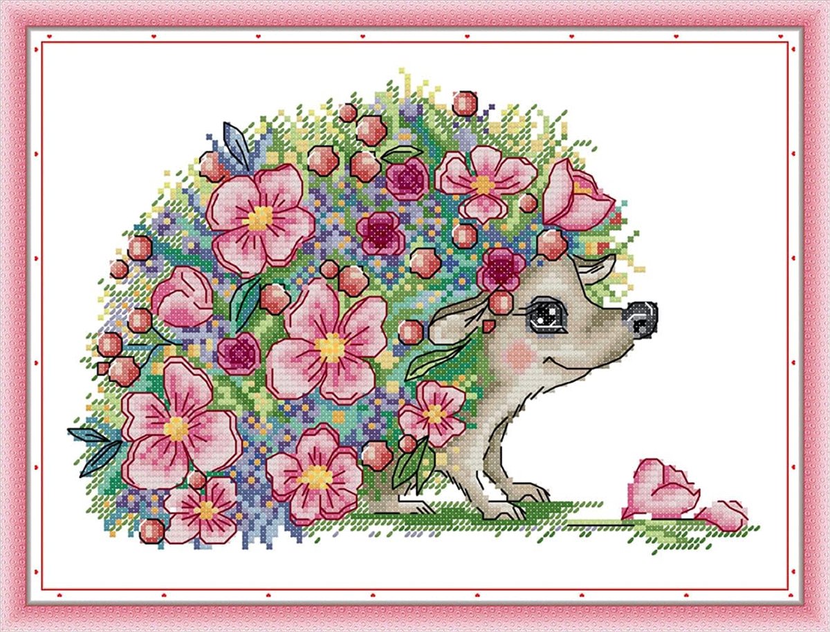 Kits, Dierlijke Kleine Egel Bloem DIY 11CT 14x10.6" (Hedgehog)
