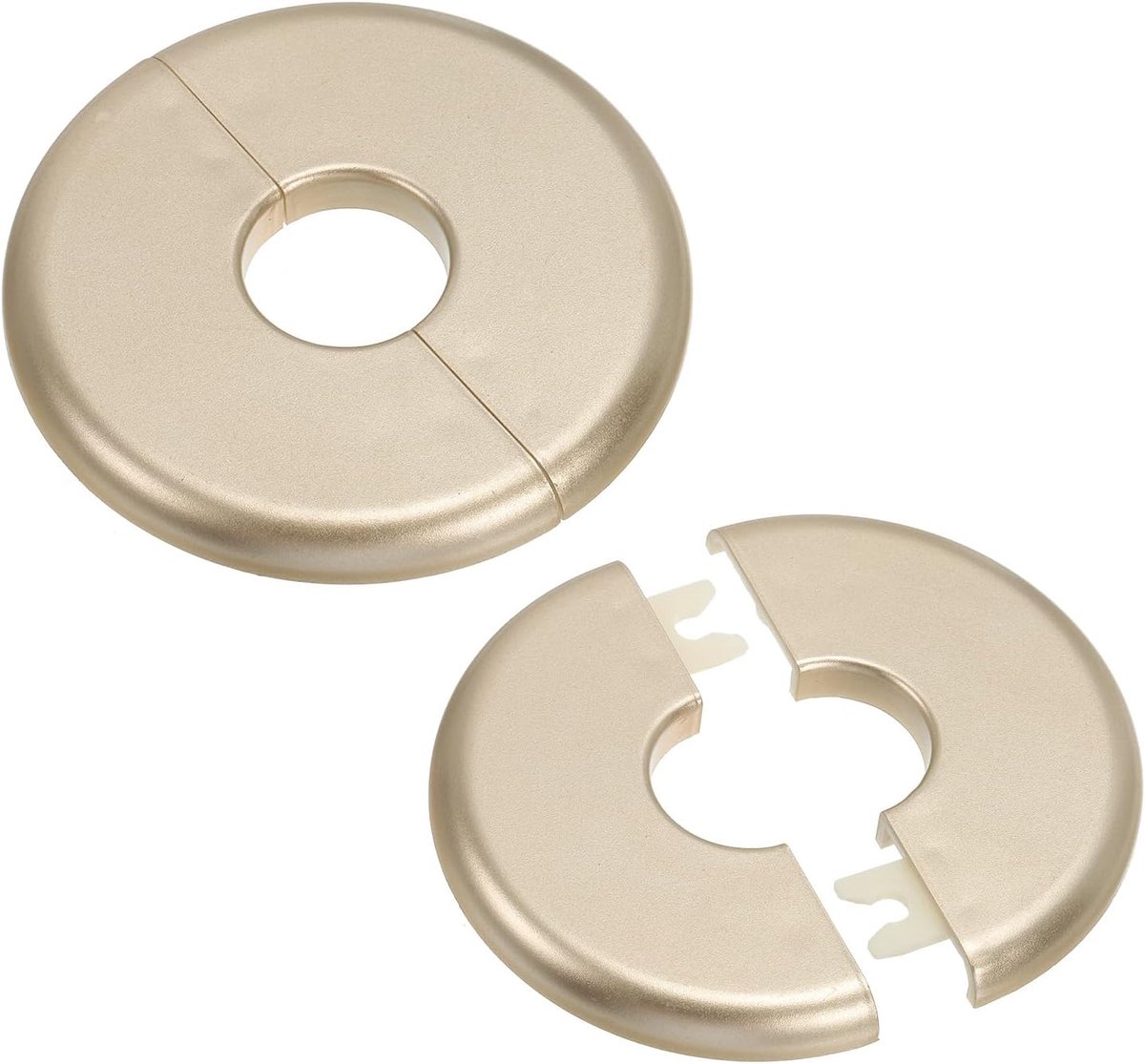 Muur splitflens 23,5 mm, 2 stuks ABS ronde zelfklevende rozet plaat gespen, waterpijphoes voor keuken, badkamer, arm, pijpkraan, decoratie, goud