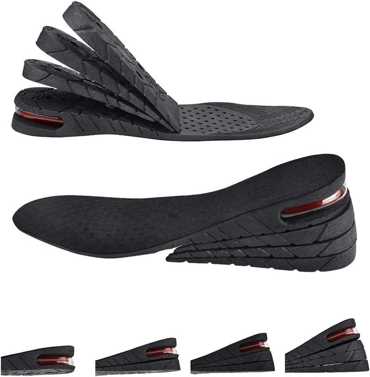 Verhogende binnenzool, 4-laags dempende binnenzool met lift verstelbare schoen binnenzool, ademende binnenzool voor unisex 8 cm