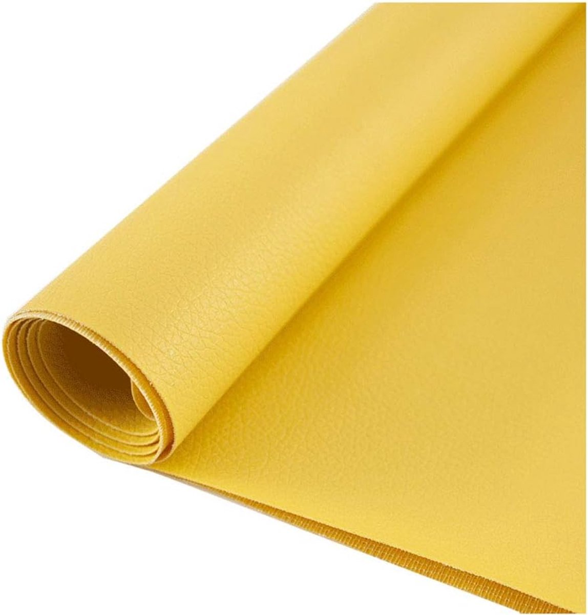 Stof Kunstleer Vinyl Leerdoek Materiaal Kleding Dressmaking Bekleding Leer Kunstleer Bekleding Stof voor Auto Boot -Geel 1.38x5m