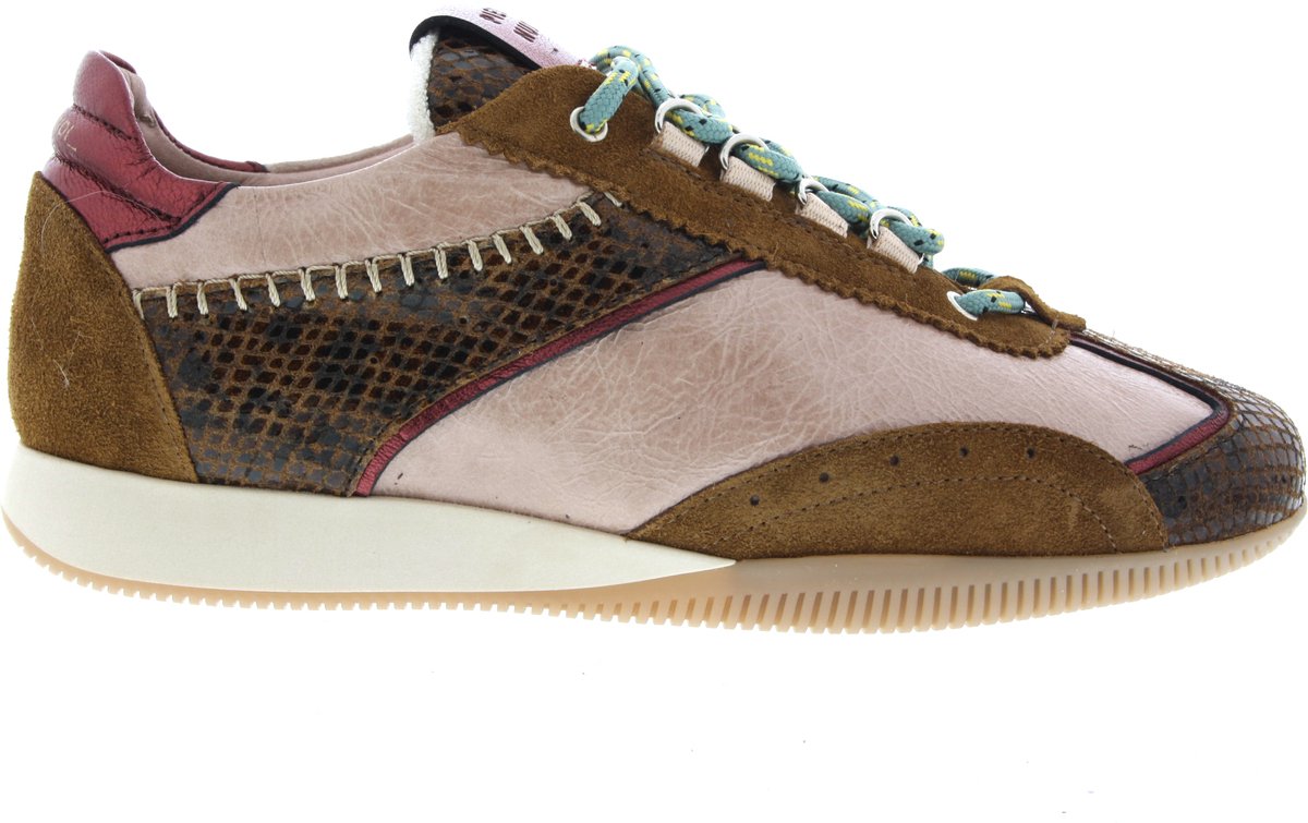 Dames Sneakers Piedi Nudi Janet Dark Brown Old Leather Donkerbruin - Maat 41