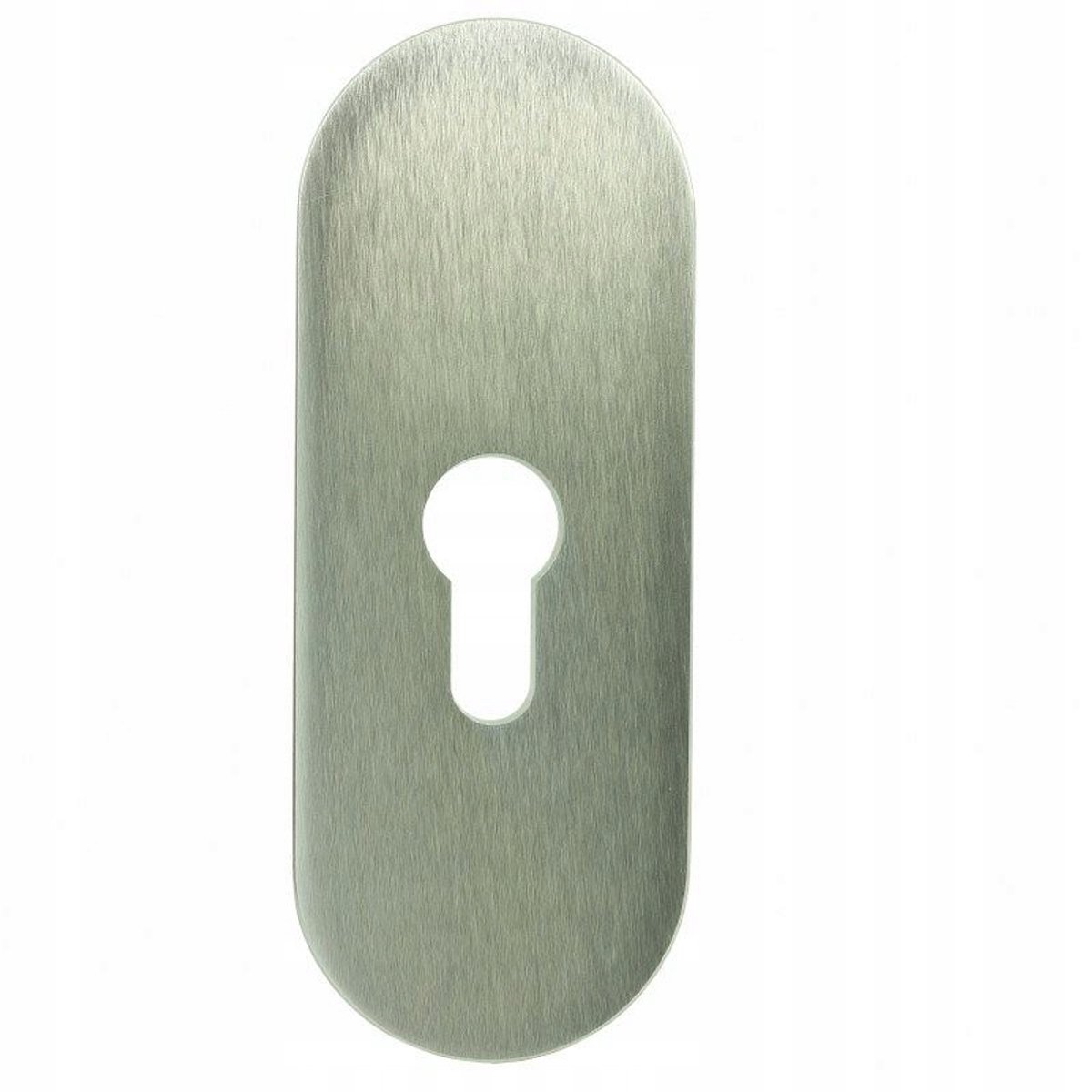 Ovaal Deurschild Zilver Aluminium voor Cilinderslot - Merkloos