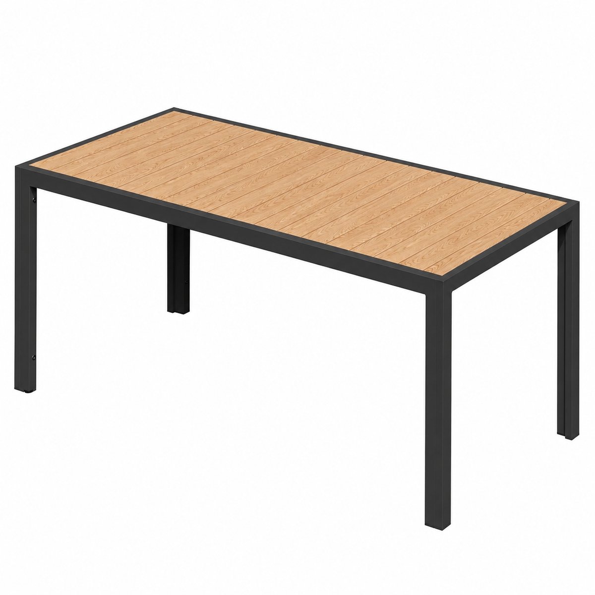Sello! tuintafel – eettafel – buitentafel – terrastafel – weersbestendig – aluminium frame – kunststof blad - L150 × B80 × H72 cm