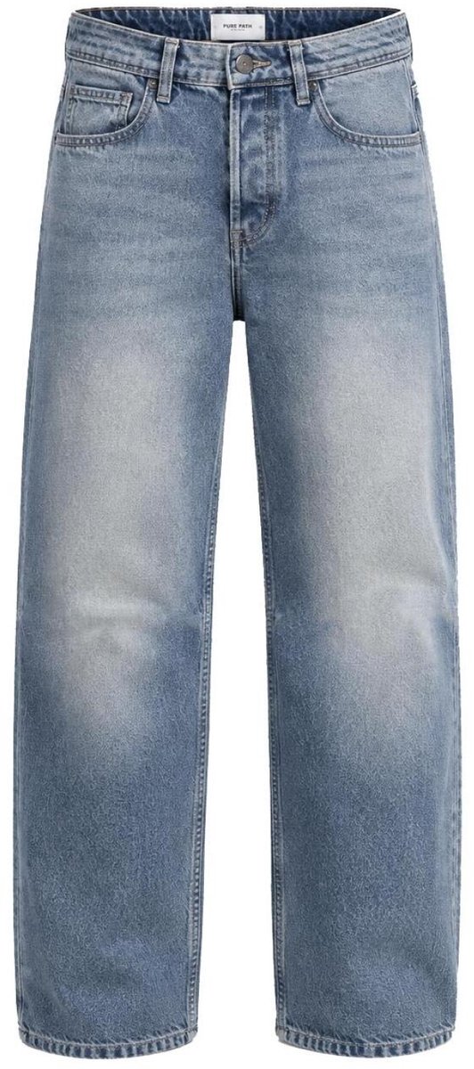 Pure Path Jeans The Chase Loose Fit Jeans W1785 Denim Blue Green Mannen Maat - W31 X L34