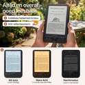 Drie zwarte Relore e-readers tonen 'Wit licht', 'Warm licht' en 'Nachtmodus'.