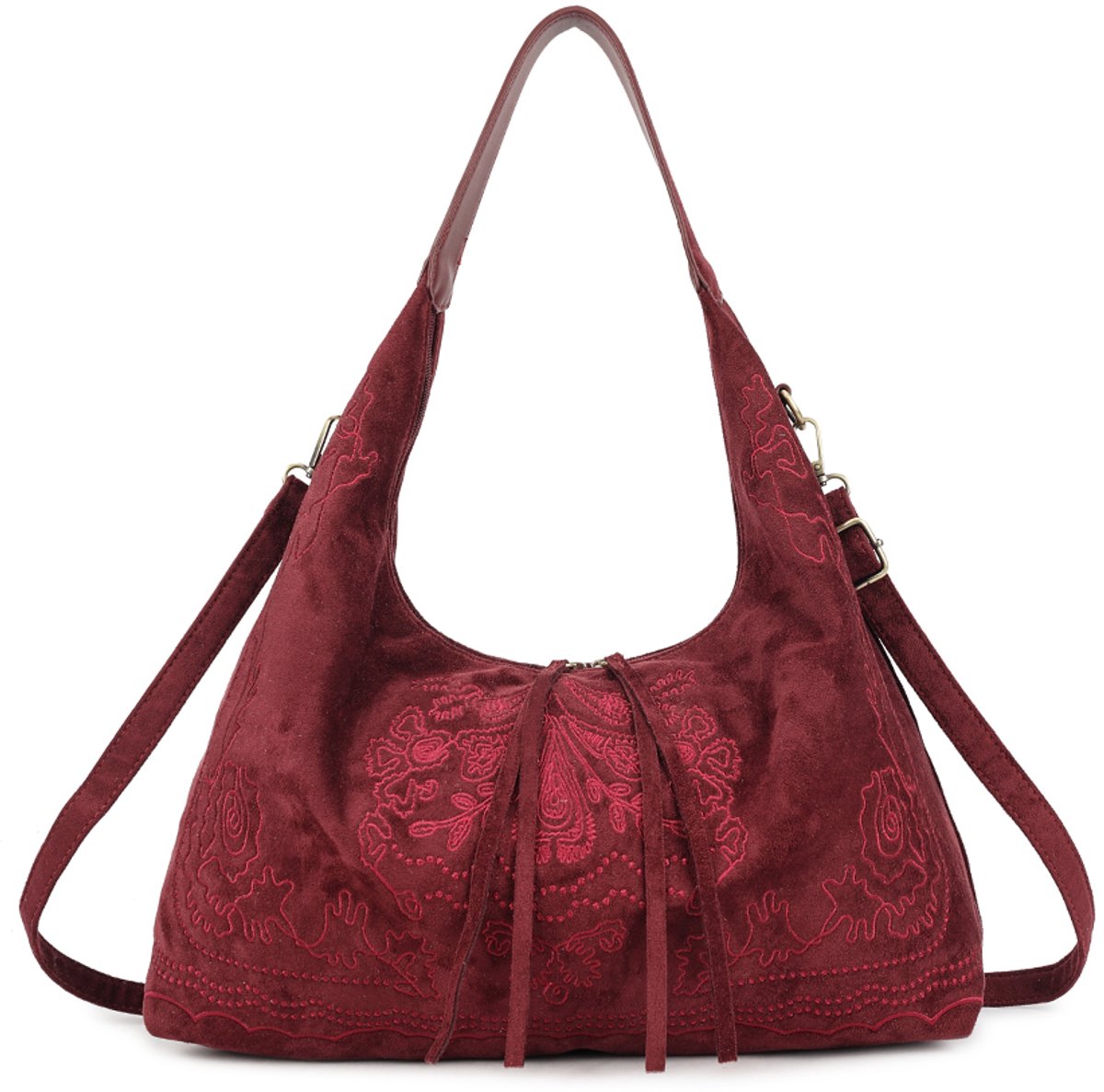 Giuliano kunstlederen suede schoudertas Geeske - Dames - Bordeaux