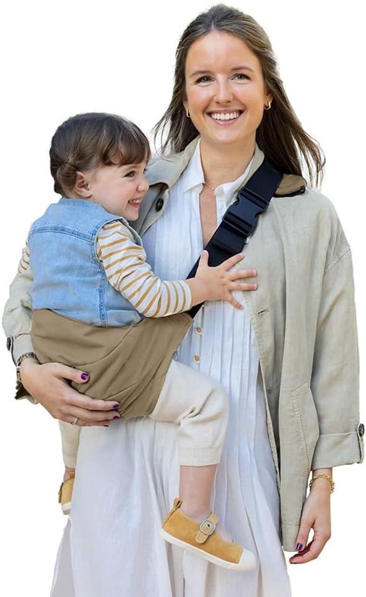 Draagzak Baby - Schouderdrager Kinderen - Comfortabel Wandelen - Ergonomisch Ontwerp - 9 tot 48 Maanden - Bruin