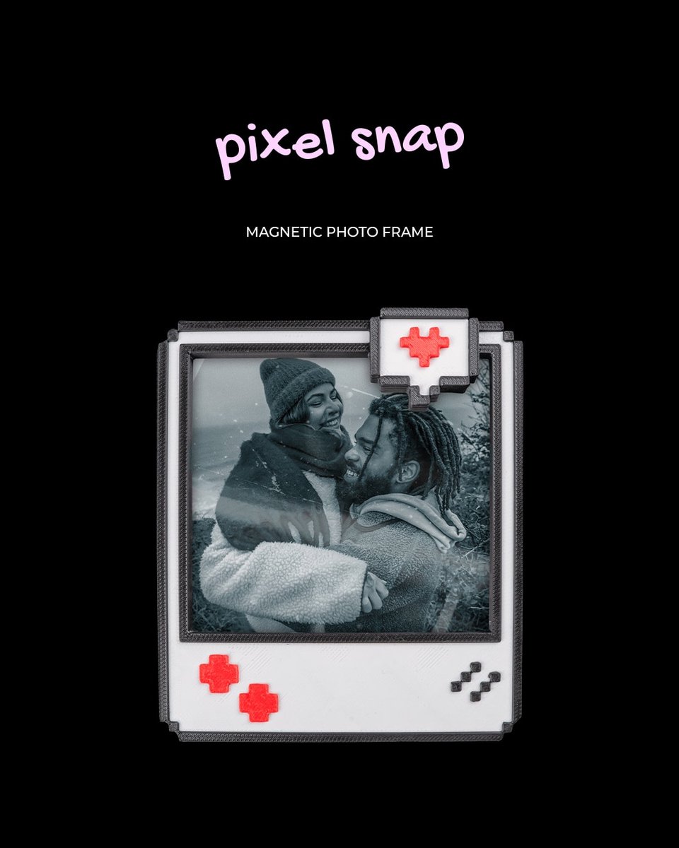Pixel Snap - Set van 5 magnetische fotolijstjes - Decoratieve fotolijstjes - magnetisch fotolijstje, fotohouder, foto frame, herinneringen, koelkastmagneet, cadeau, interieur