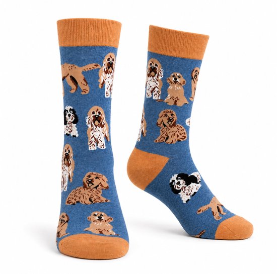 Tutti Footi - Sokken met Honden, diverse rassen - maat 36-40 - Cadeau voor hondenliefhebber