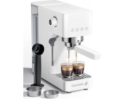 Espressomachine - Koffiezetapparaat - Thuis barista - Professionele melkopschuimer - 15 liter tank - Wit