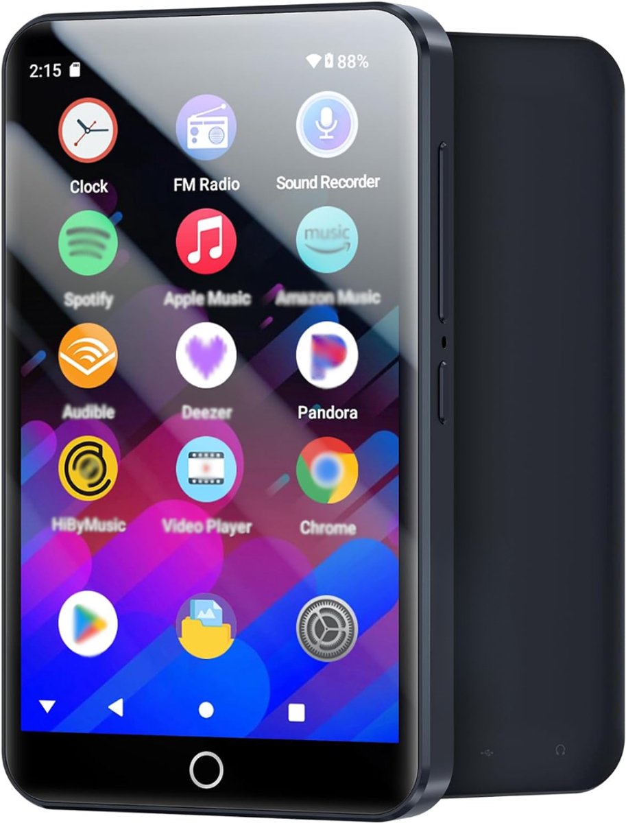 SNJY® MP3 Speler Bluetooth - MP4 Speler - Muziek Speler - Touchscreen - 32GB - Zwart
