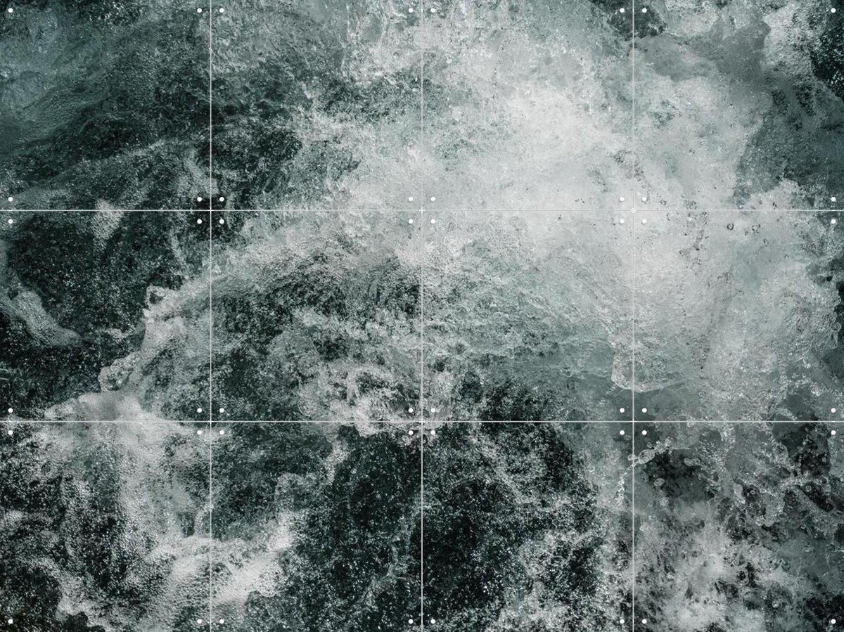 IXXI Aerial Water View, Photolovers - 80 x 60 cm - Gratis ophangtool - Grote wanddecoratie en posters - Geometrische Kunst, Fotografie, Realisme