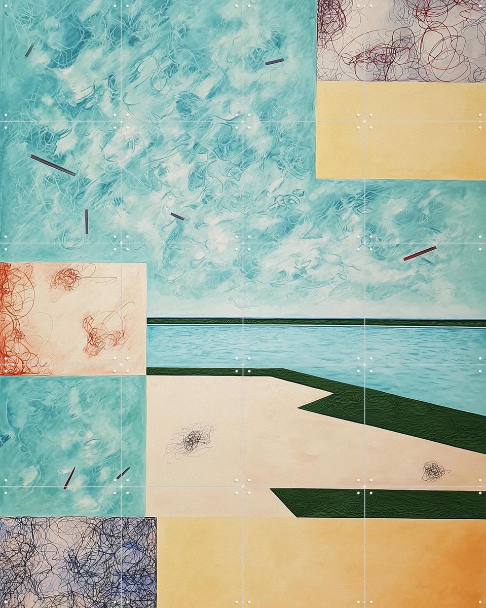 IXXI Surreal Pools - Empty Depths, Artclaud - 80 x 100 cm - Gratis ophangtool - Grote wanddecoratie en posters - Modern, Abstract, Studeerkamer