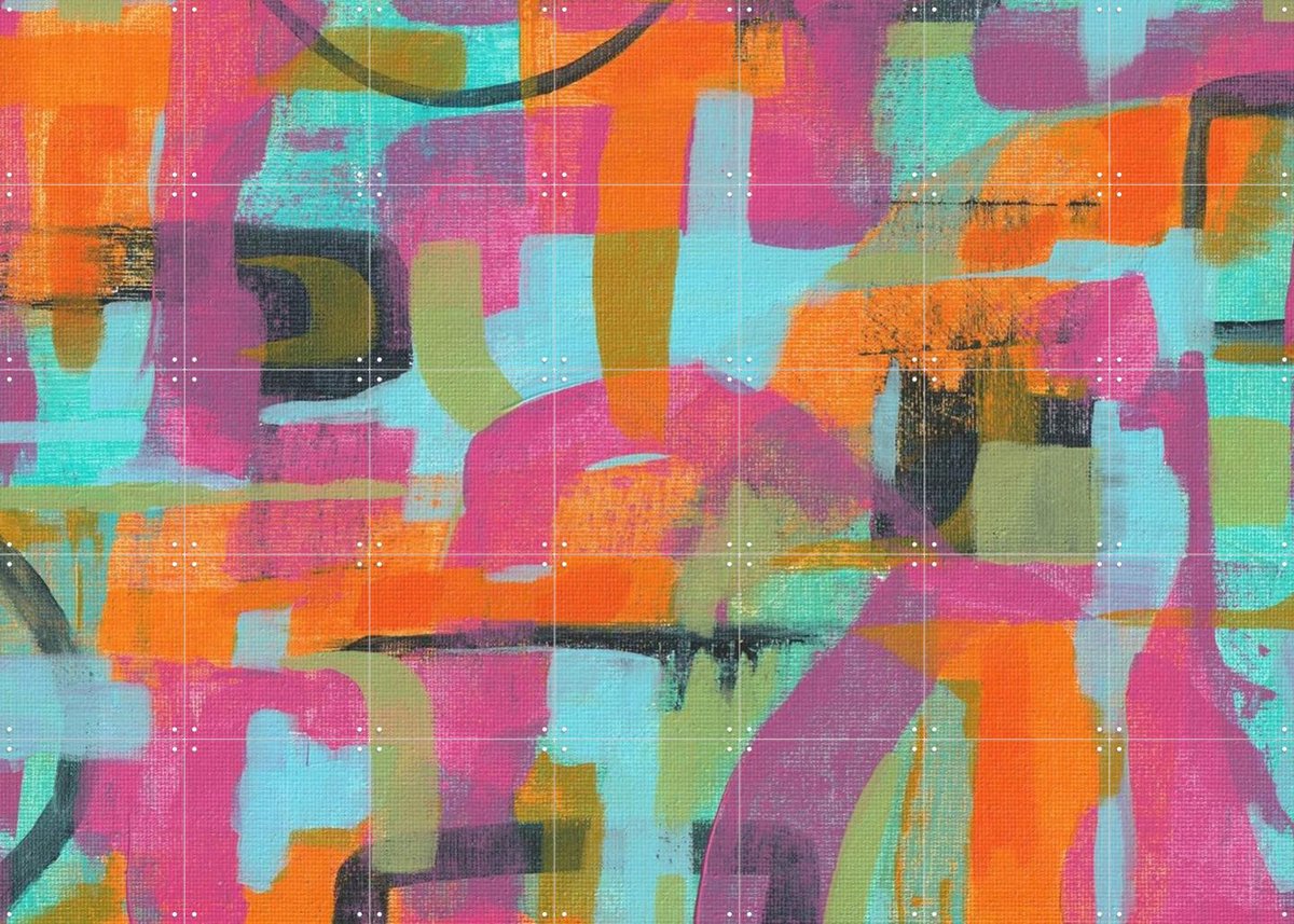 IXXI Los Angeles, Studio Maren - 140 x 100 cm - Gratis ophangtool - Grote wanddecoratie en posters - Abstract, Modern, Speels, Kleurrijk
