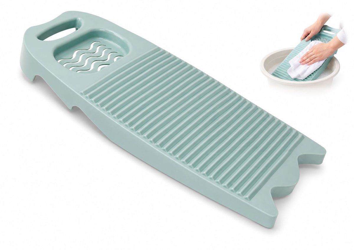 VHV - Wasbord antislip - Draagbaar handwasbord met handgreep voor ondergoed, sokken en kinderkleding