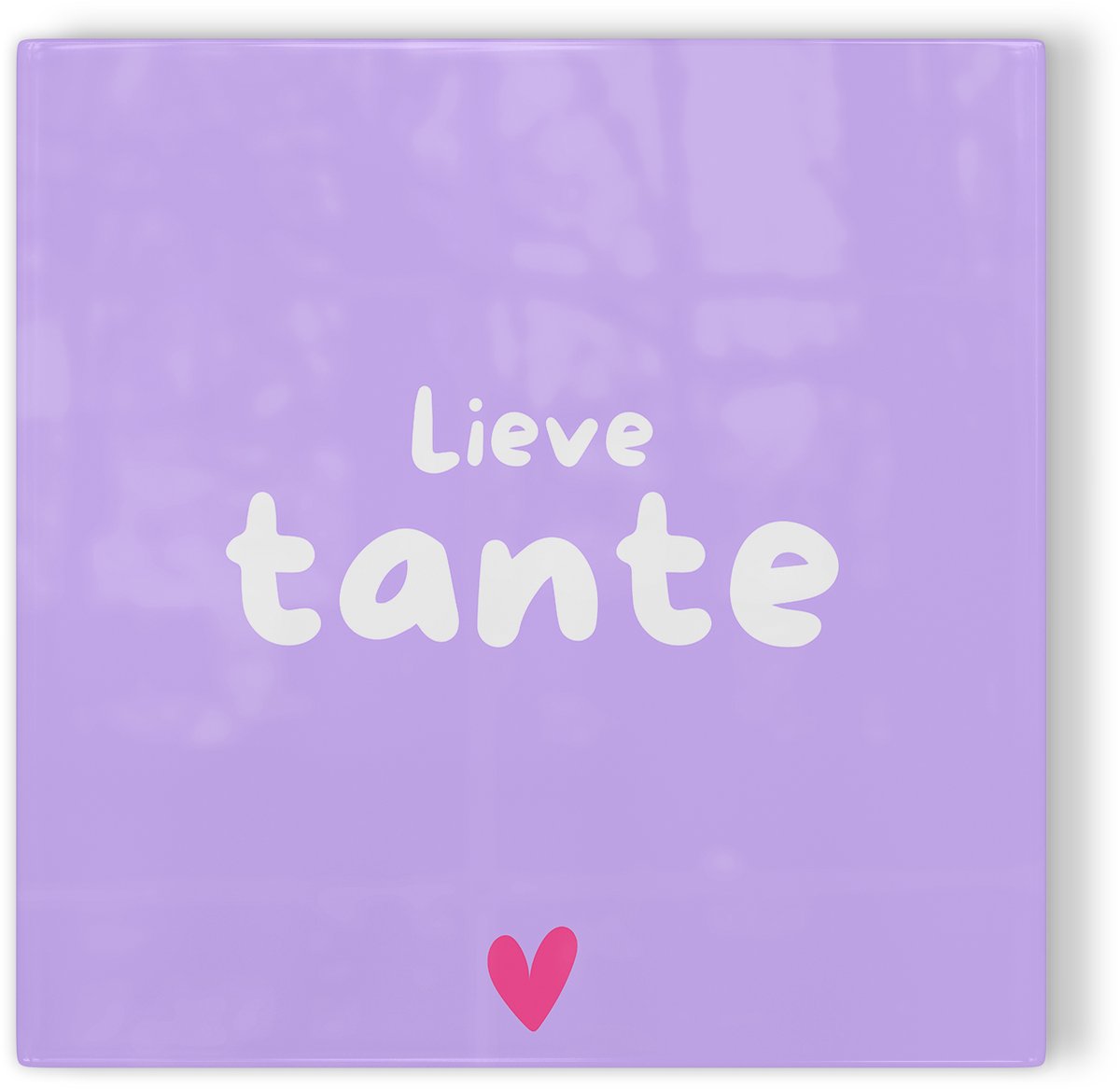 Tegeltje Lieve tante - paars - tegeltje familie - tegeltje met tekst